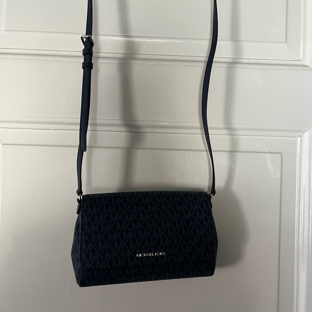 Michael Kors Navy MK Logo Crossbody